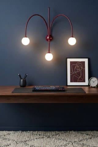 Applique murale - Bordeaux - 3 x 10 W
