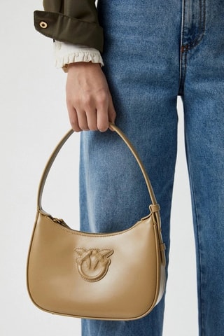 Sac porté épaule en cuir - Beige