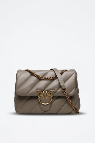 Sac bandoulière en cuir - Taupe