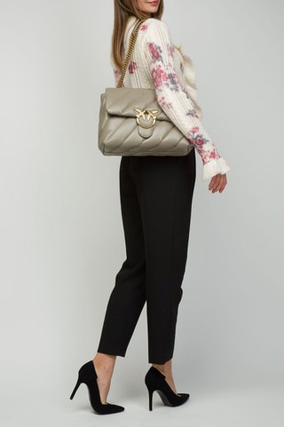 Sac bandoulière en cuir - Taupe
