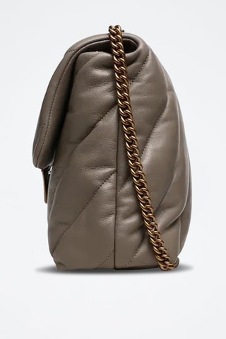 Sac bandoulière en cuir - Taupe