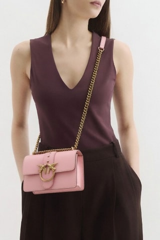 Sac bandoulière en cuir - Rose