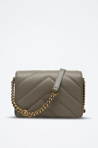 Sac bandoulière en cuir - Gris