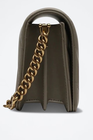 Sac bandoulière en cuir - Gris
