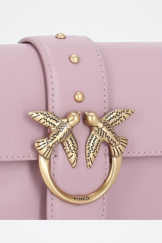 Sac bandoulière en cuir - Violet - Pinko
