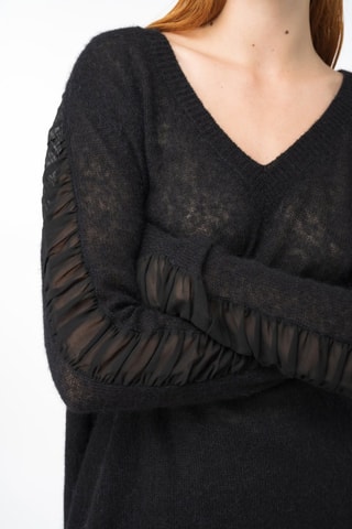 Pull en alpaga et laine - Noir