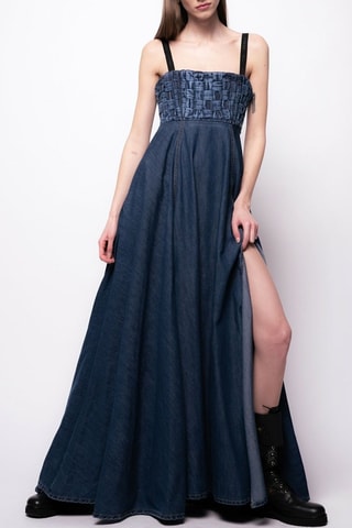 Robe longue en jean - Bleu - Pinko