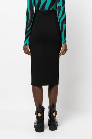 Jupe fourreau taille haute jupe midi - Noir