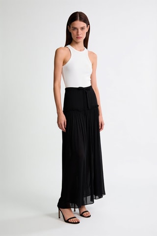 Jupe longue taille haute - Noir