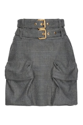Minijupe taille haute - Gris