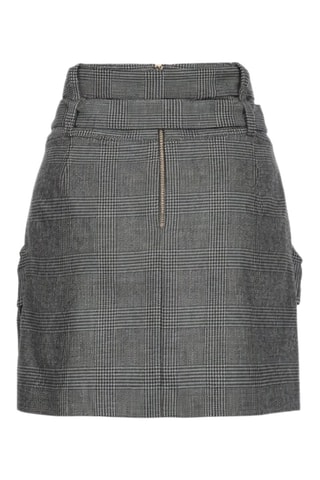 Minijupe taille haute - Gris