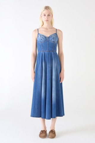 Robe longue sans manches - Bleu