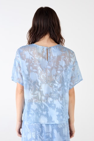 T-shirt en soie - Bleu