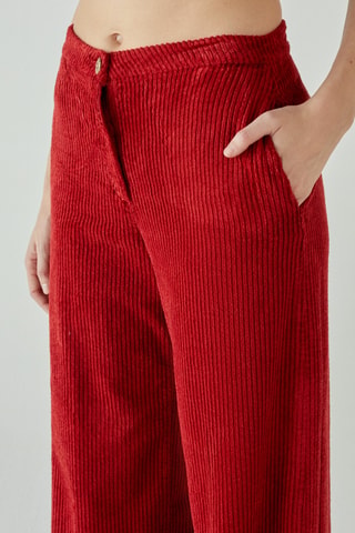 Pantalon flare - Rouge