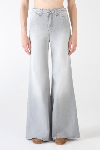 Jean wide legs en coton biologique - Bleu