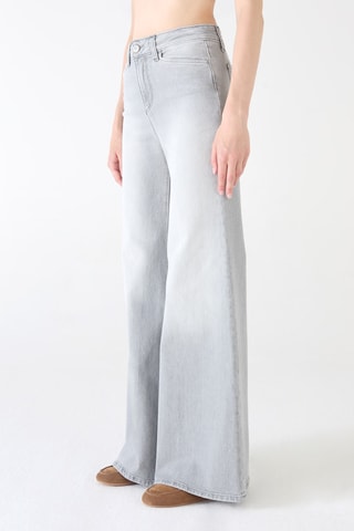 Jean wide legs en coton biologique - Bleu