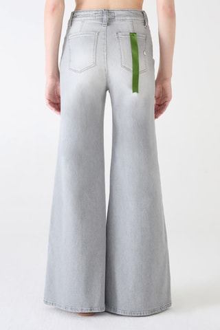 Jean wide legs en coton biologique - Bleu