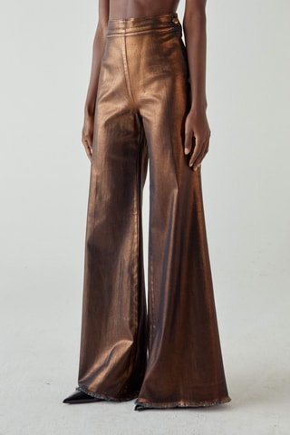 Jean flare taille haute - Bleu