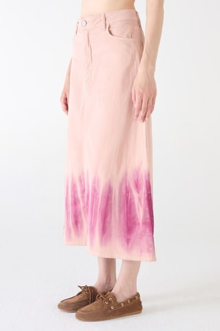 Jupe longue taille haute - Rose