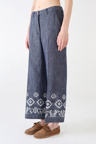 Pantalon - Bleu et blanc