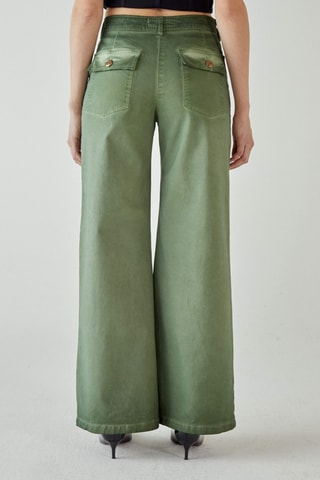 Pantalon flare - Vert