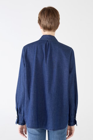 Chemisier denim stretch - Bleu