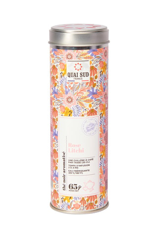 Thé noir rose et litchi - 65 g
