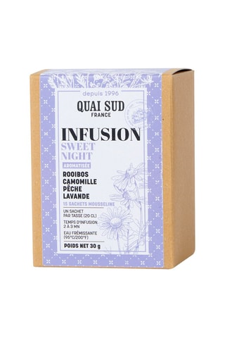 Infusion aromatisée rooibos camomille pêche lavande - 15 sachets