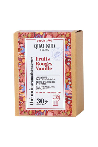 Thé noir aromatisé fruits rouges vanille - 15 sachets