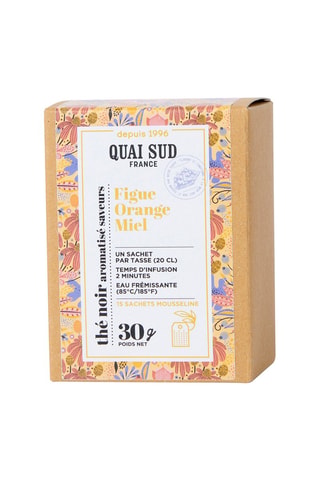 Thé noir aromatisé saveurs figue orange miel - 15 sachets