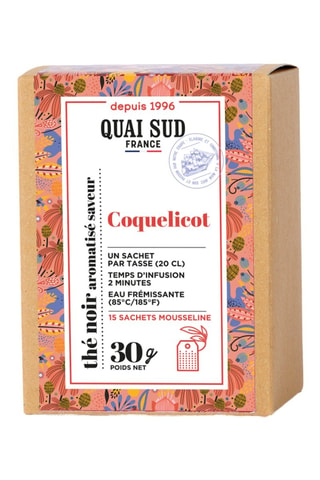 Thé Noir aromatisé saveur Coquelicot - 15 sachets