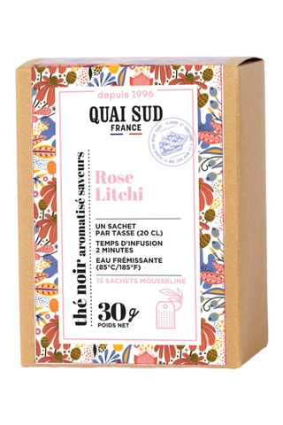 Thé Noir aromatisé saveurs Rose-litchi - 15 sachets