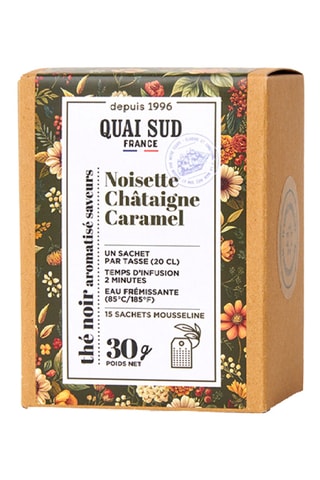 Thé noir aromatisé noisette châtaigne caramel - 15 sachets