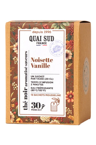 Thé noir aromatisé noisette vanille - 15 sachets