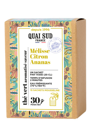Thé vert mélisse citron ananas - 15 sachets