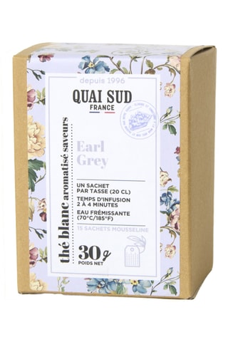 Thé blanc earl grey aromatisé bergamote calendula - 15 sachets