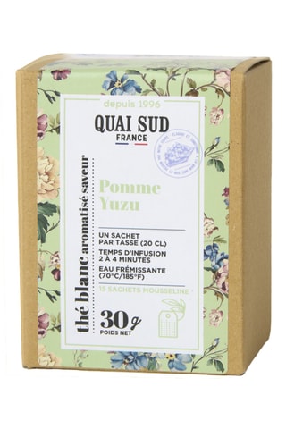Thé blanc aromatisé pomme saveur yuzu - 15 sachets