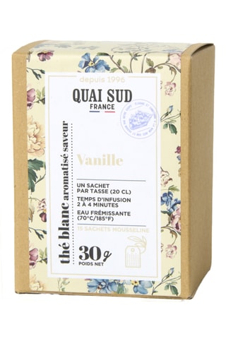 Thé blanc aromatisé saveur vanille - 15 sachets