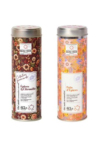 	Thé noir pain d'épices - 65 g et Thé Noir aromatisé Epices saveur Citrouille - 65 g