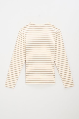 Camiseta - Crudo y camel