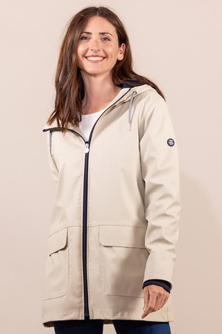 Impermeable con capucha - Beige