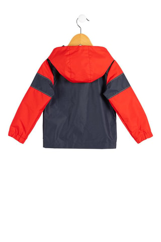 Chaqueta con capucha Amila - Azul marino y rojo