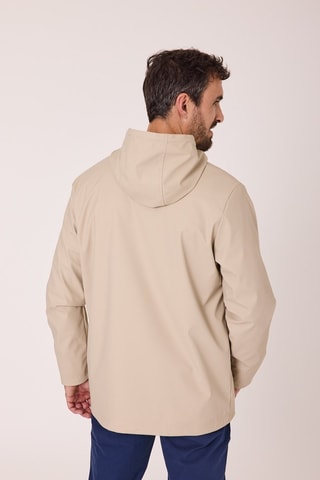 Impermeable con capucha - Beige
