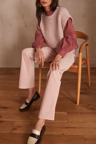 Maglia in lana, alpaca e cashmere - Malva chiaro