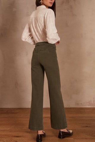 Pantalon large - Kaki
