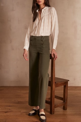Pantalon large - Kaki