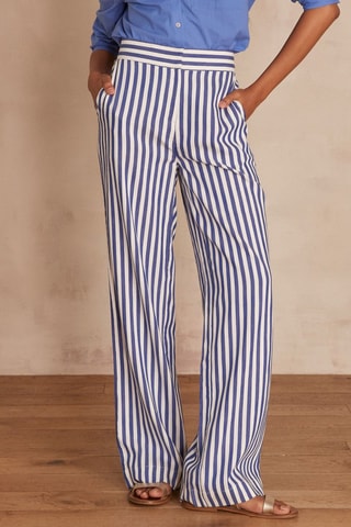 Pantaloni a vita alta - Blu