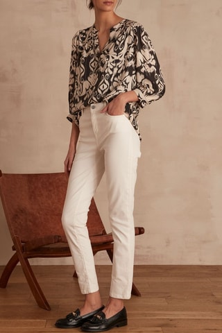 Pantaloni slim - Ecrù