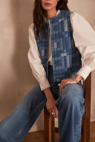 Giacca senza maniche in jeans - Blu