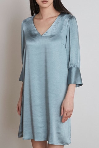 Robe droite - Bleu canard